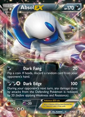 Absol EX #XY62, XY Black Star Holo, TCGdex reference