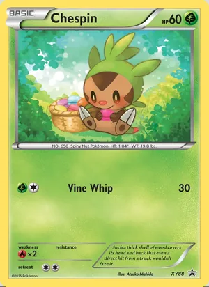 Chespin #XY88, XY Black Star Holo, TCGdex reference