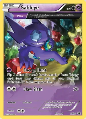Sableye #XY92, XY Black Star Holo, TCGdex reference