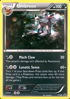 Umbreon #XY96, XY Black Star Cosmos Holo, image provided by the catalog owner