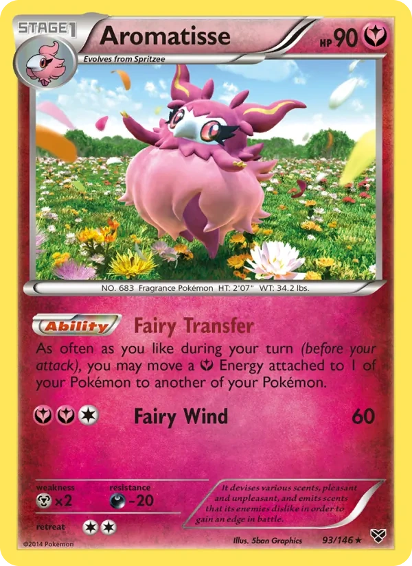 Aromatisse 093/146, XY English Non Holo, card art reference