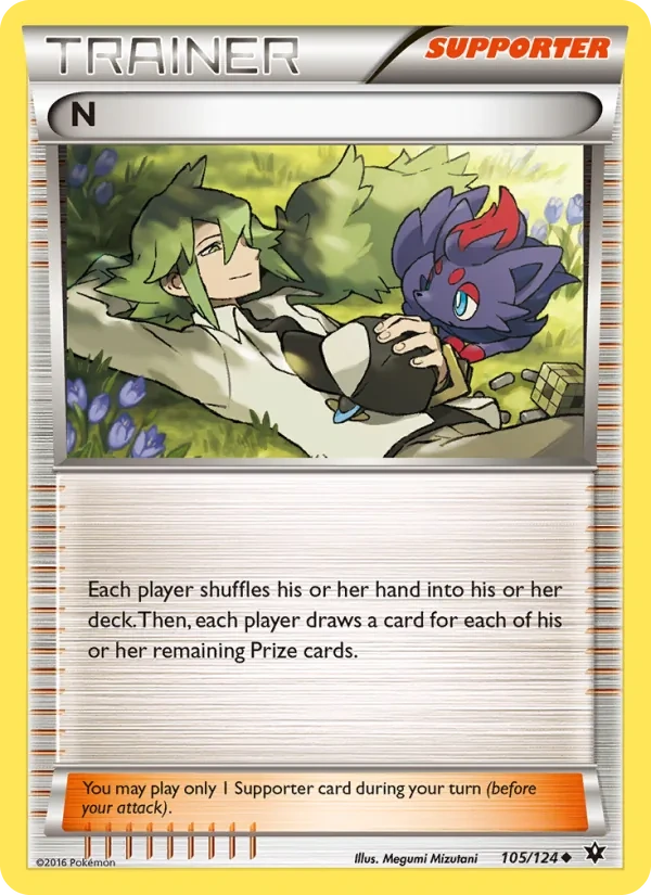 N 105a/124, Fates Collide English Yellow A Alternate art, card art reference