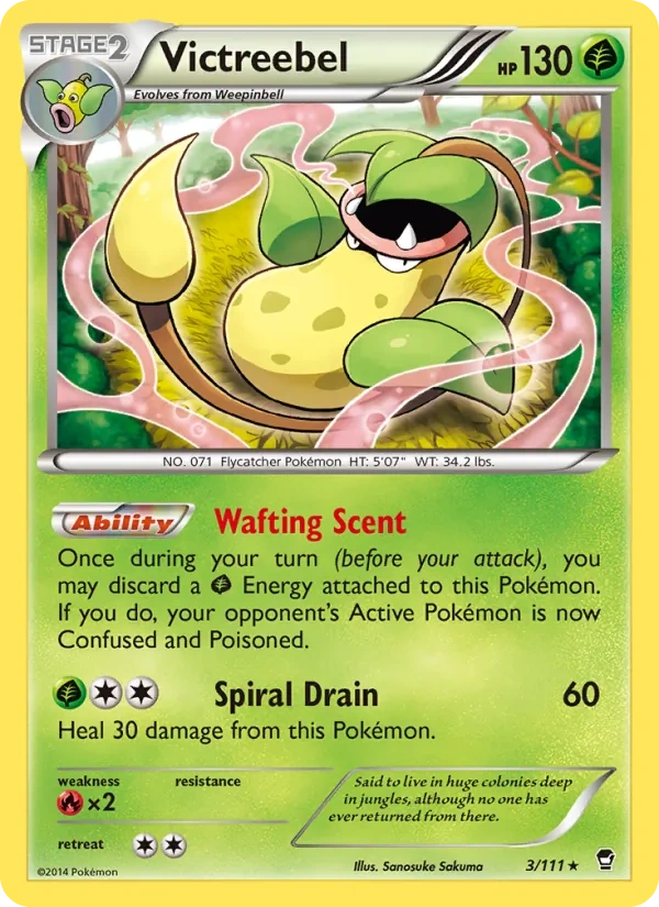 Victreebel 003/111, Furious Fists English Non Holo, card art reference
