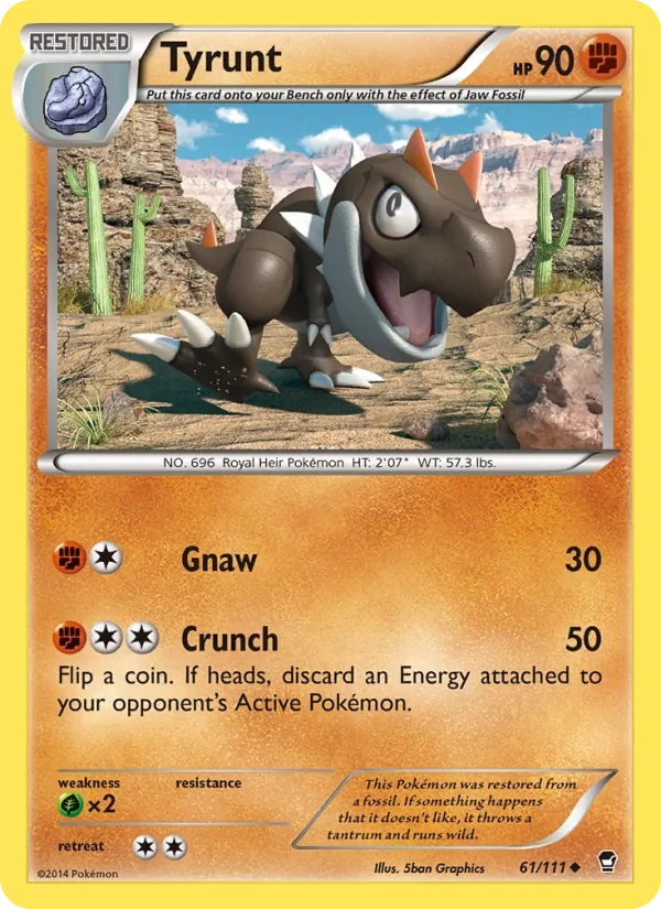 Tyrunt 061/111, Furious Fists English Cosmos Holofoil, card art reference