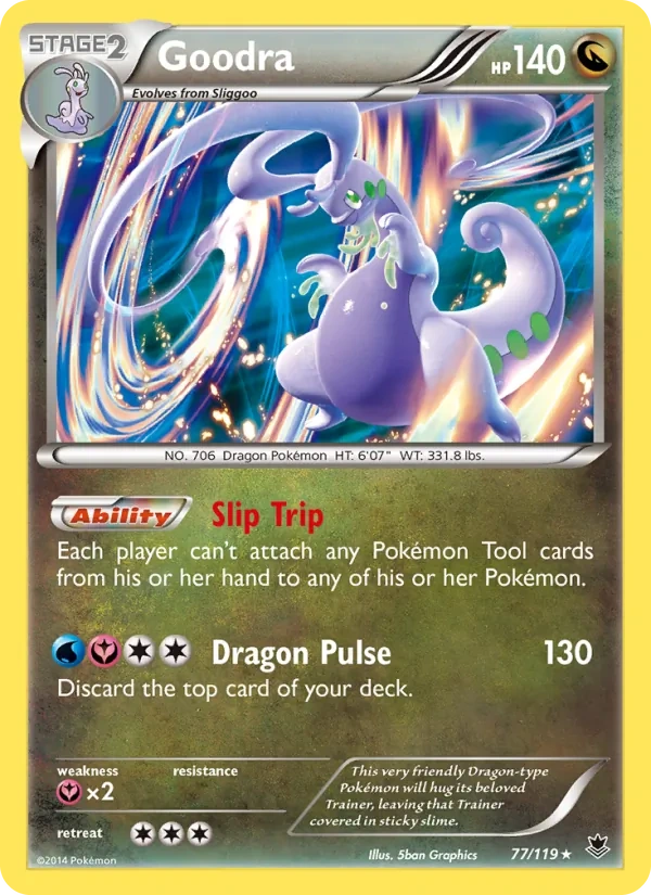 Goodra 077/119, Phantom Forces English Cosmos Holofoil, card art reference