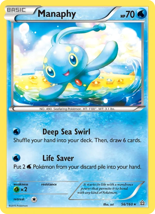 Manaphy 056/160, Primal Clash English Non Holo, card art reference