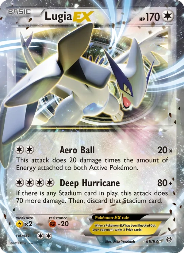 Lugia-EX 068/95, Ancient Origins English Sheen Holofoil, card art reference